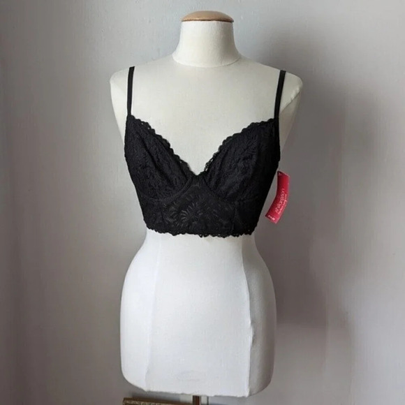 Perfect Long Line Bralette in Ebony (black) 36B Xhilaration. New with tags. - Picture 2 of 8